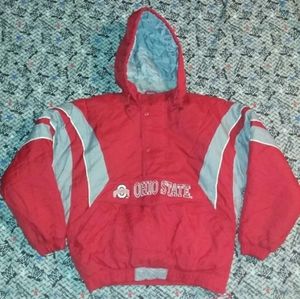 90s Starter Ohio State Buckeyes Pullover Jacket Vintage Coat Streetwear